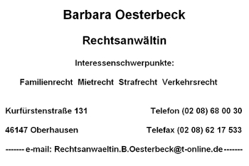 Rechtsanwältin Barbara Oesterbeck